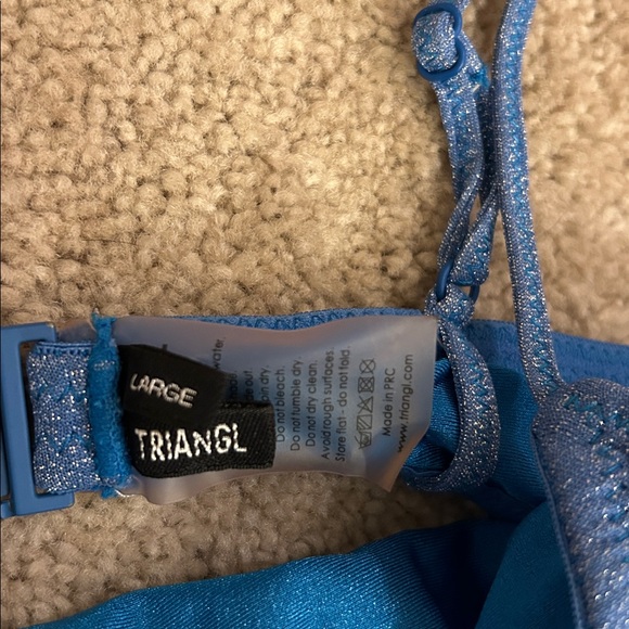 Triangl Swimwear Blue Shimmer Bikini Set - Picture 6 of 7